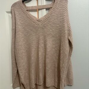 Olive & Oak V-Neck Sweater - Light Pink